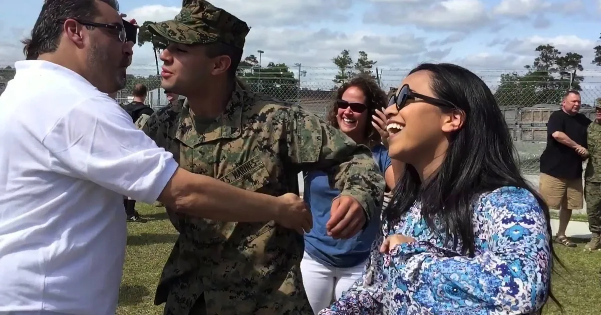 Marine in Tears When He Meets His Newborn Son