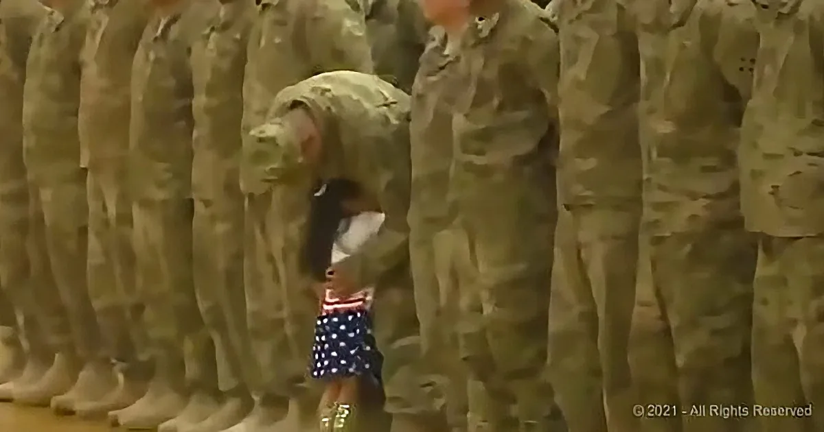 Daddy's Little Girl Interrupts Military Ceremony - Her Hug Goes Viral