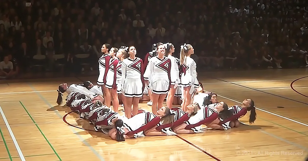 Drill Team Optical Illusion Makes High School History
