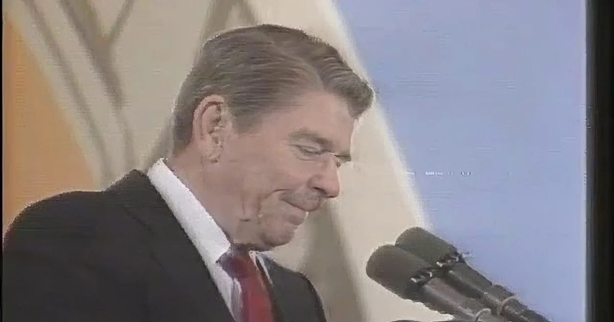 Ronald Reagan's Reaction to a Popping Balloon 2 Months After He Was Shot