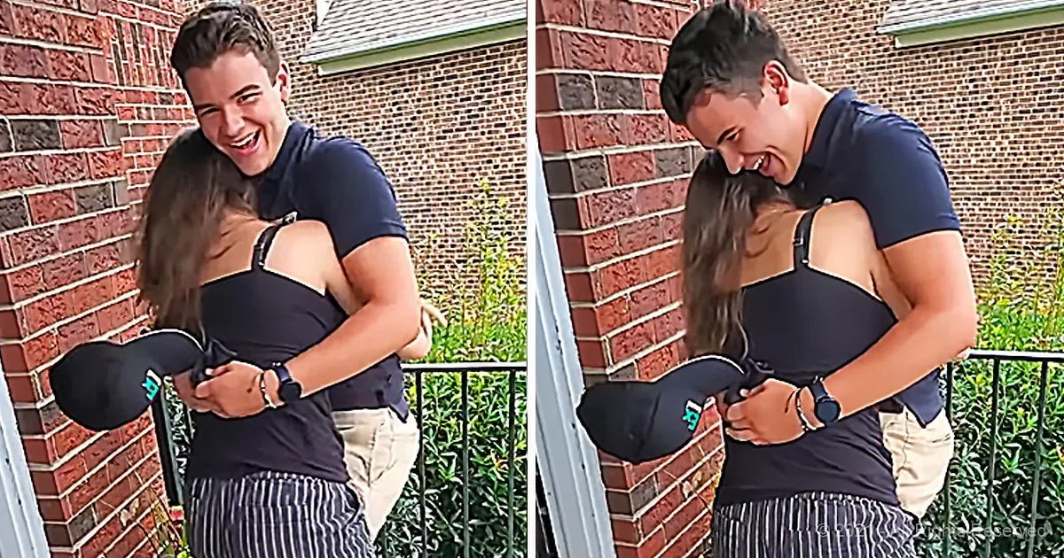 Boy Surprises Childhood Friend Disguised as Fedex Man