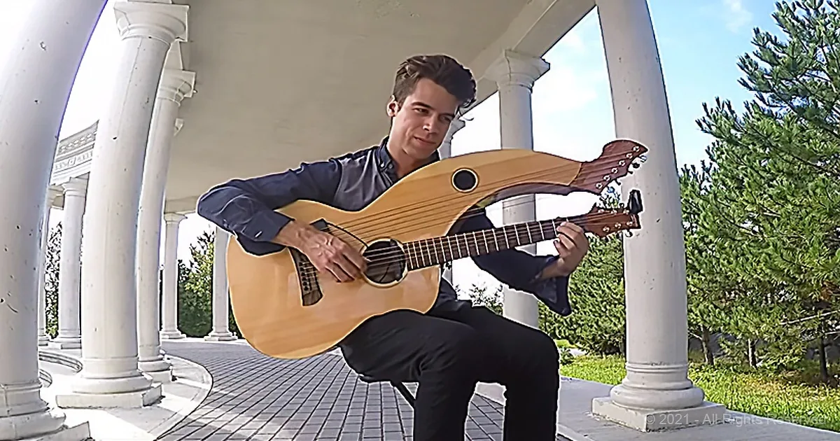 Incredible Musician Covers 'Bohemian Rhapsody' on Harp Guitar