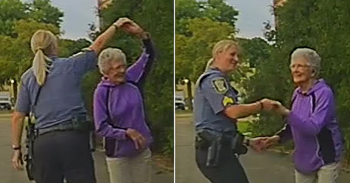 Cop Joins 92-Year-Old Senior Dancing on the Roadside