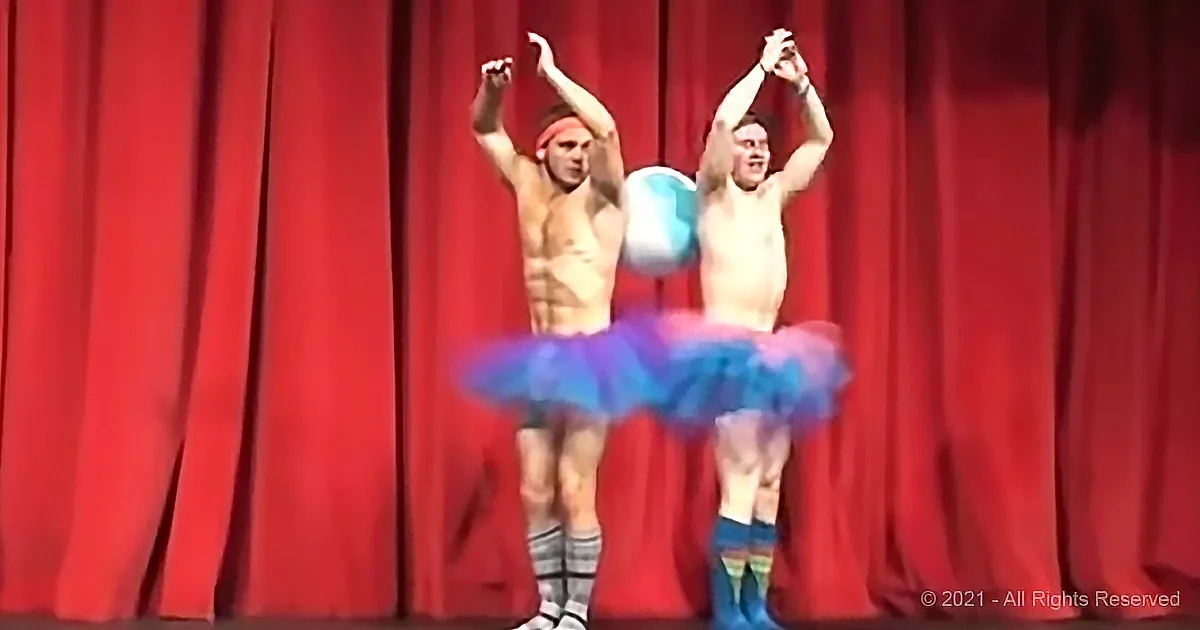 Teens Perform Hilarious Beach Ball Dance