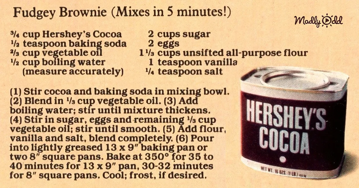The Original Hershey's Brownie Recipe From Your Childhood