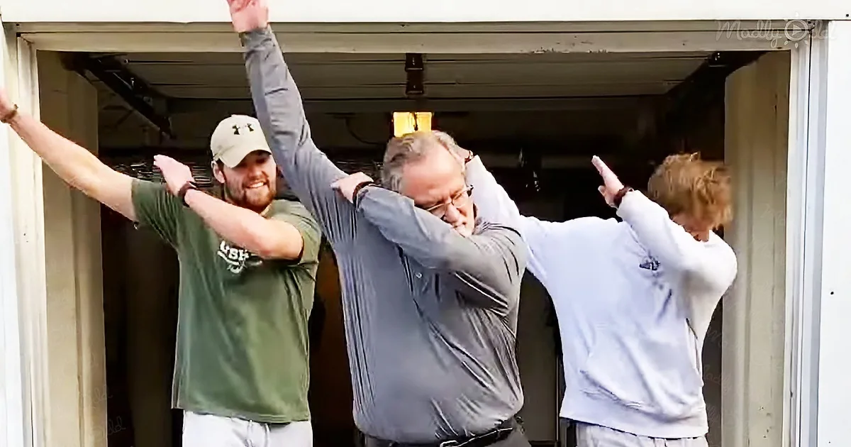 Father shows off his dancing skills in hilarious video