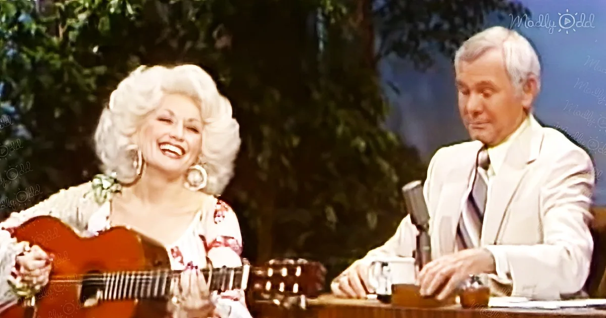 Dolly Parton performs a song she’d written for Johnny Carson