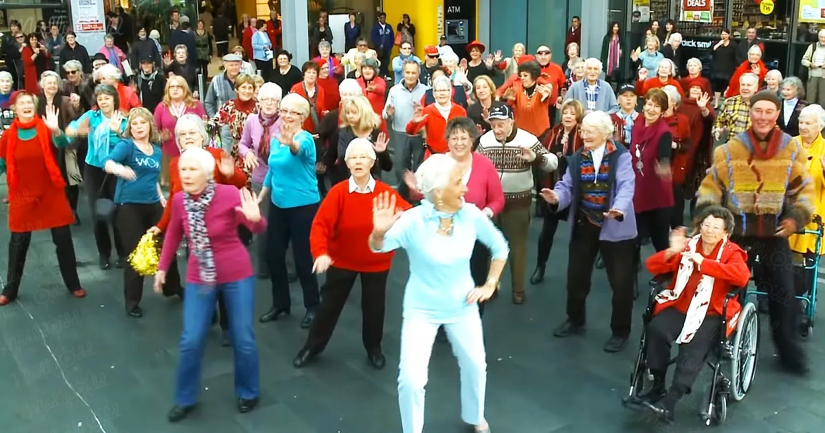 A Group of Spry Seniors Forms the World's Oldest Flash Mob