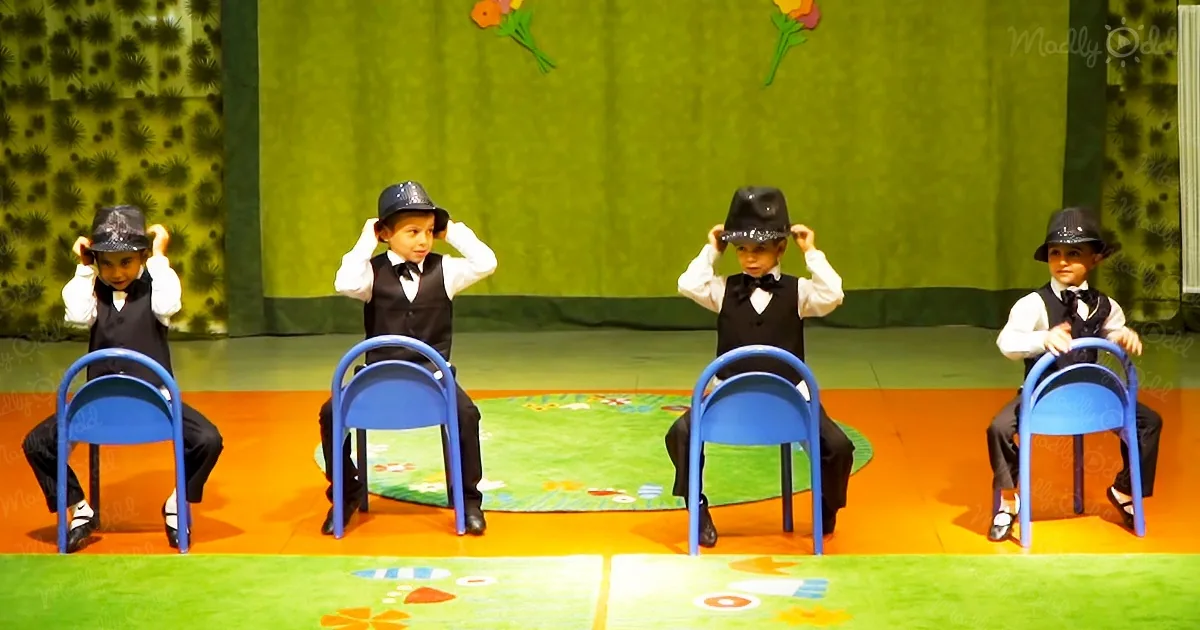 Preschool boys perform adorable dance routine
