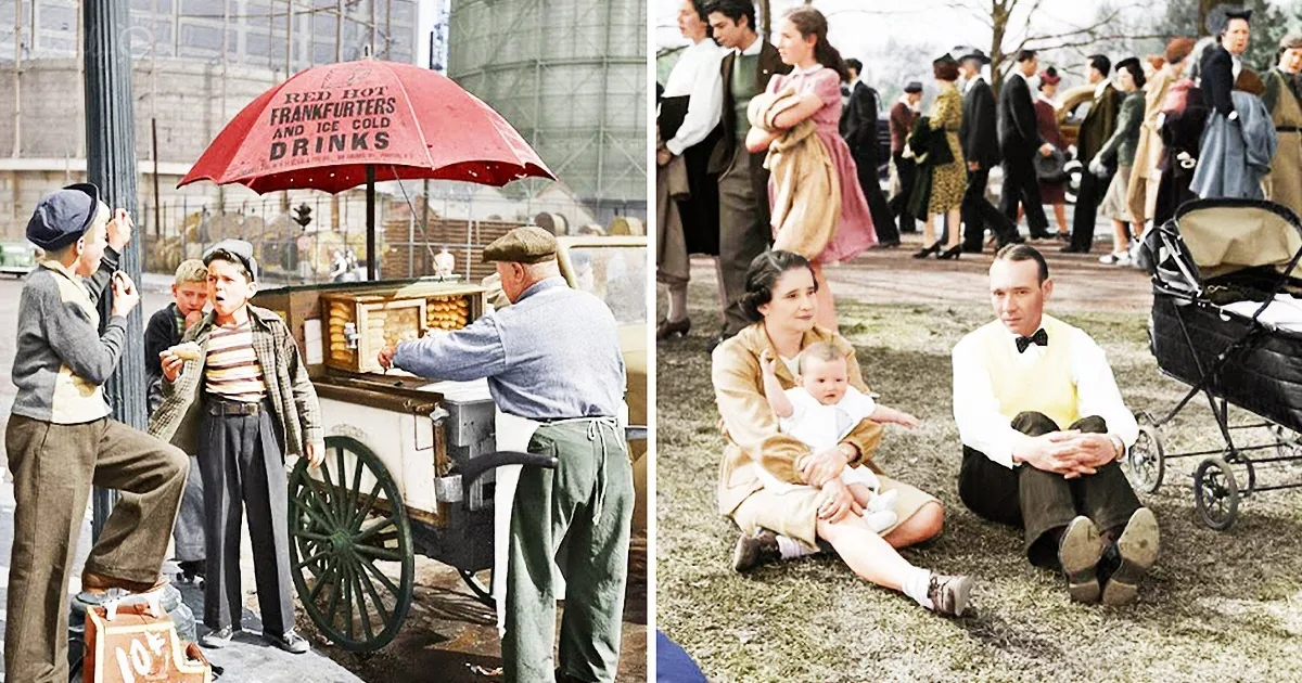 American Life in the 1930s and 1940s, Beautifully Restored and Colorized