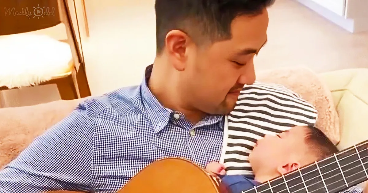 Dad serenades his baby with ‘Can’t Help Falling In Love'