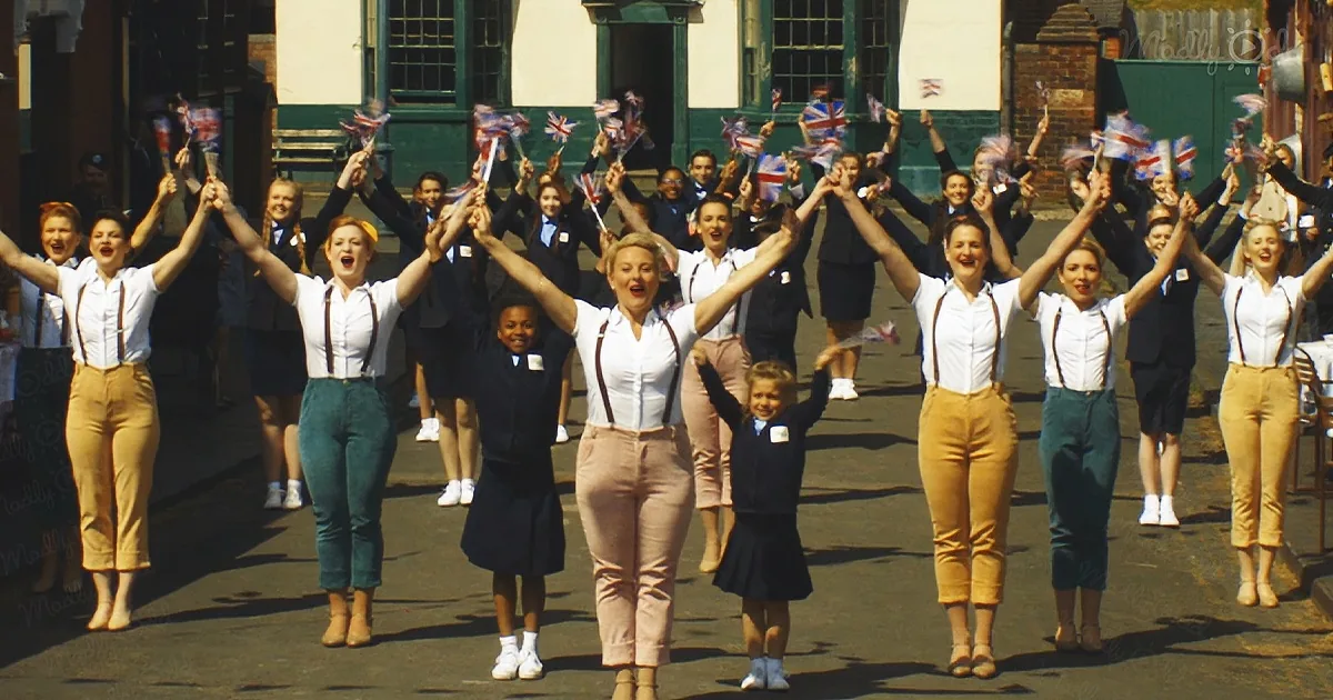 The D-Day Darlings Perform ''Bless ''Em All'' in a Small British Town