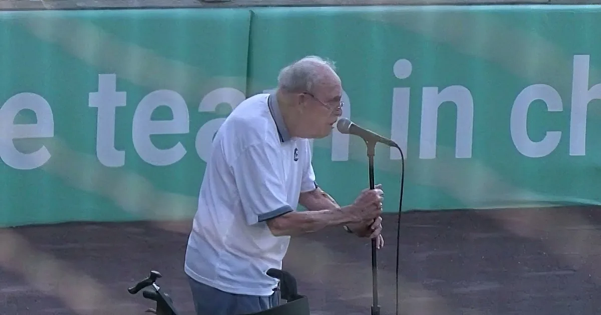 Tears Respect Flow When 96-Year-Old WWII Vet Sings National Anthem