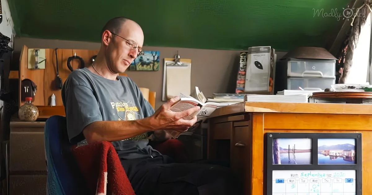 man has been living off-grid on an island he built himself