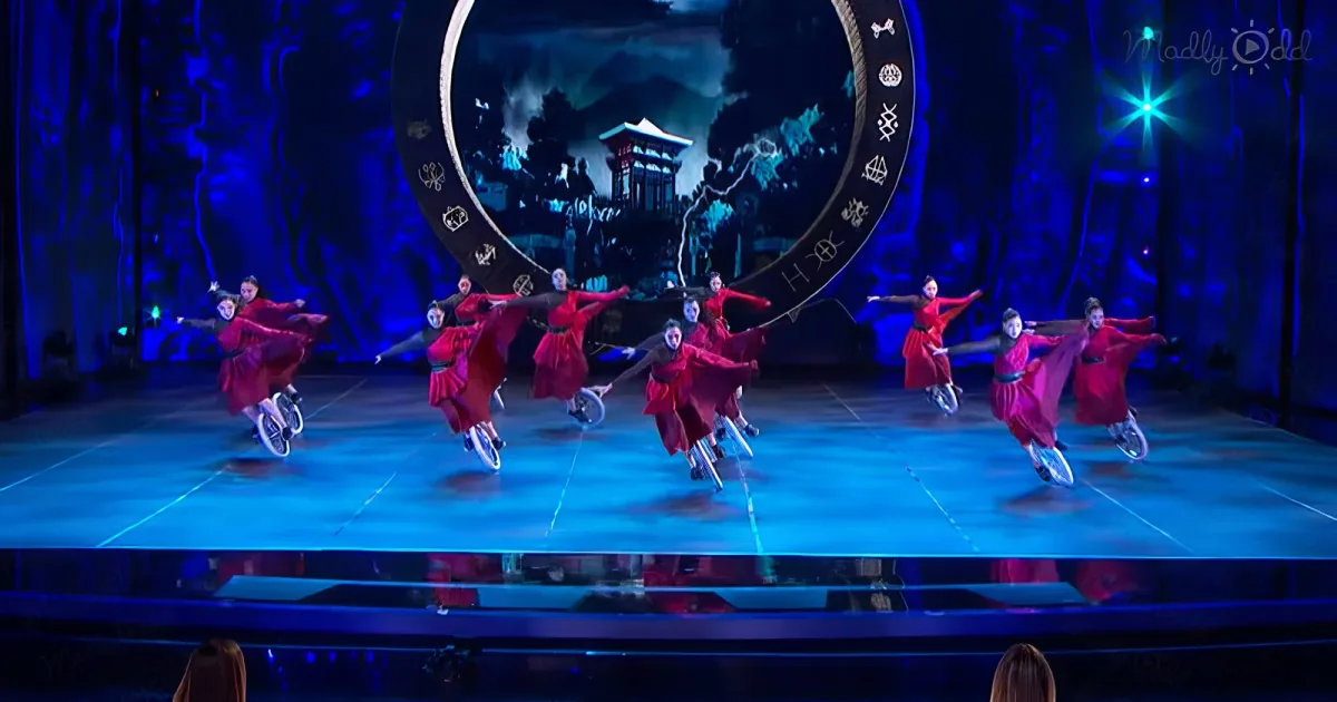 Japanese unicycle act on AGT