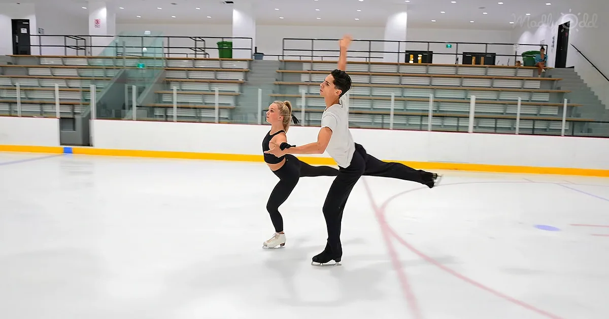 Two Ice Dancers Skate to 'Unchained Melody' From the Movie 'Ghost'