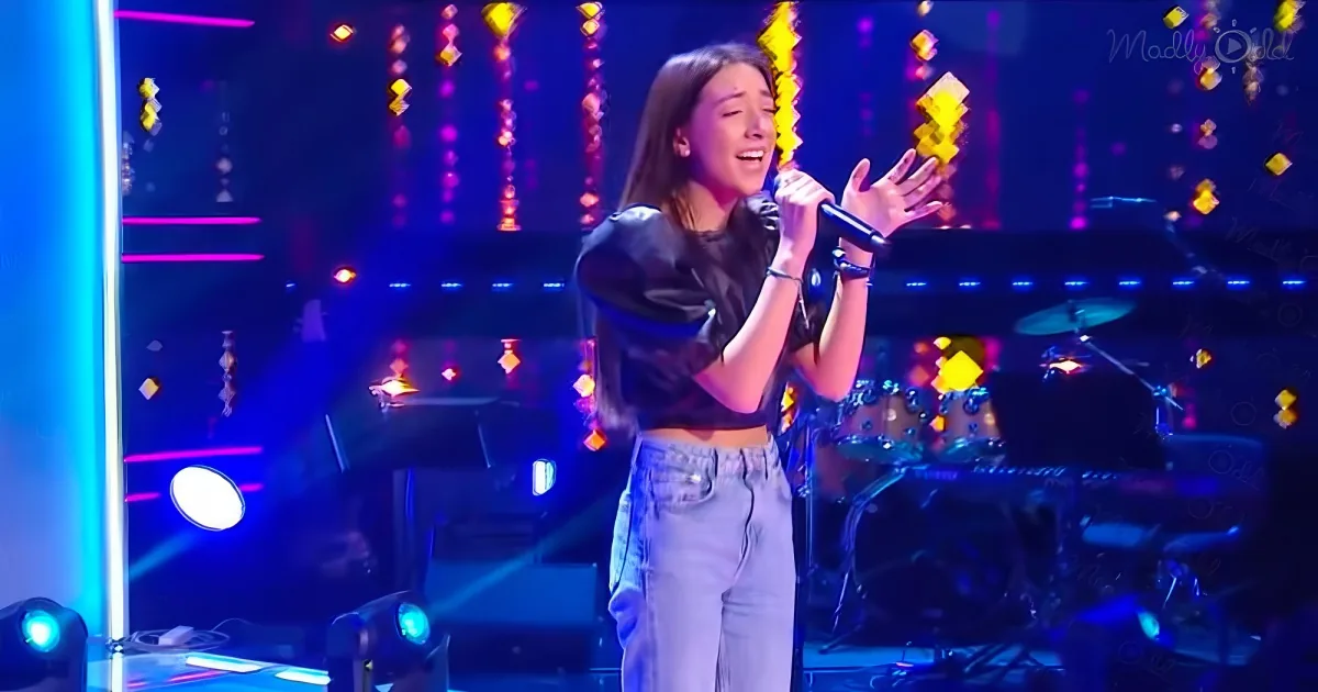 Girl singing on The Voice