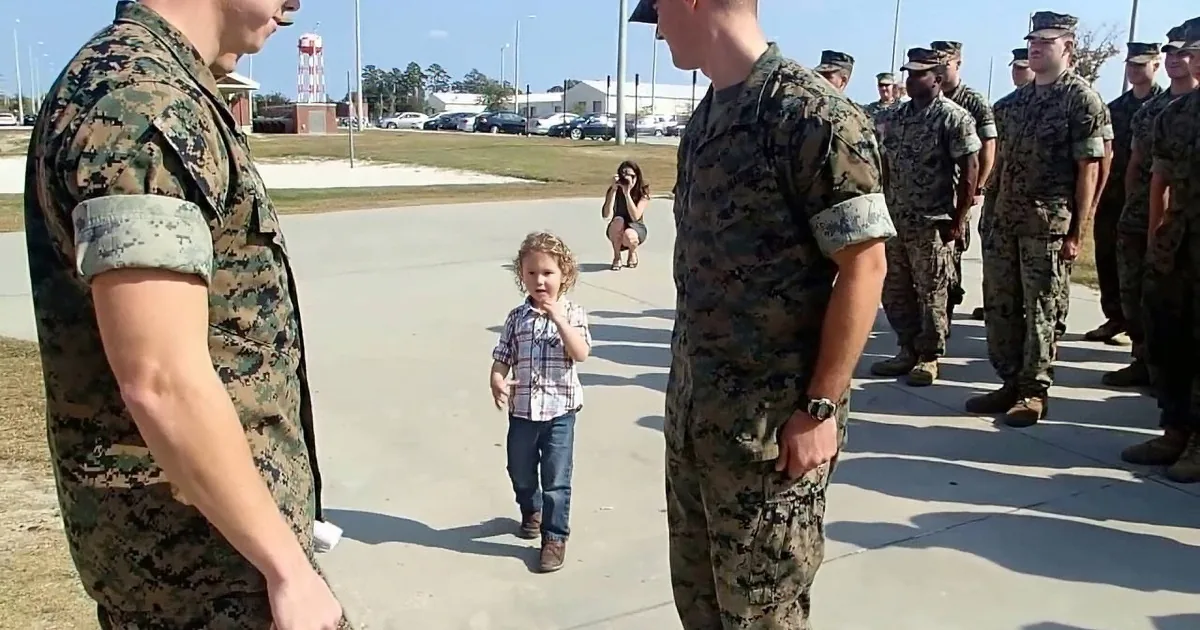 Touching Moment as Military Dad Gets Promoted by Son