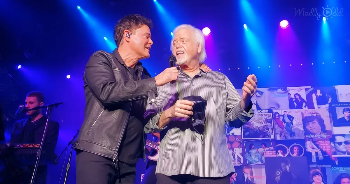 Donny Osmond and his brother Merrill singing a classic song