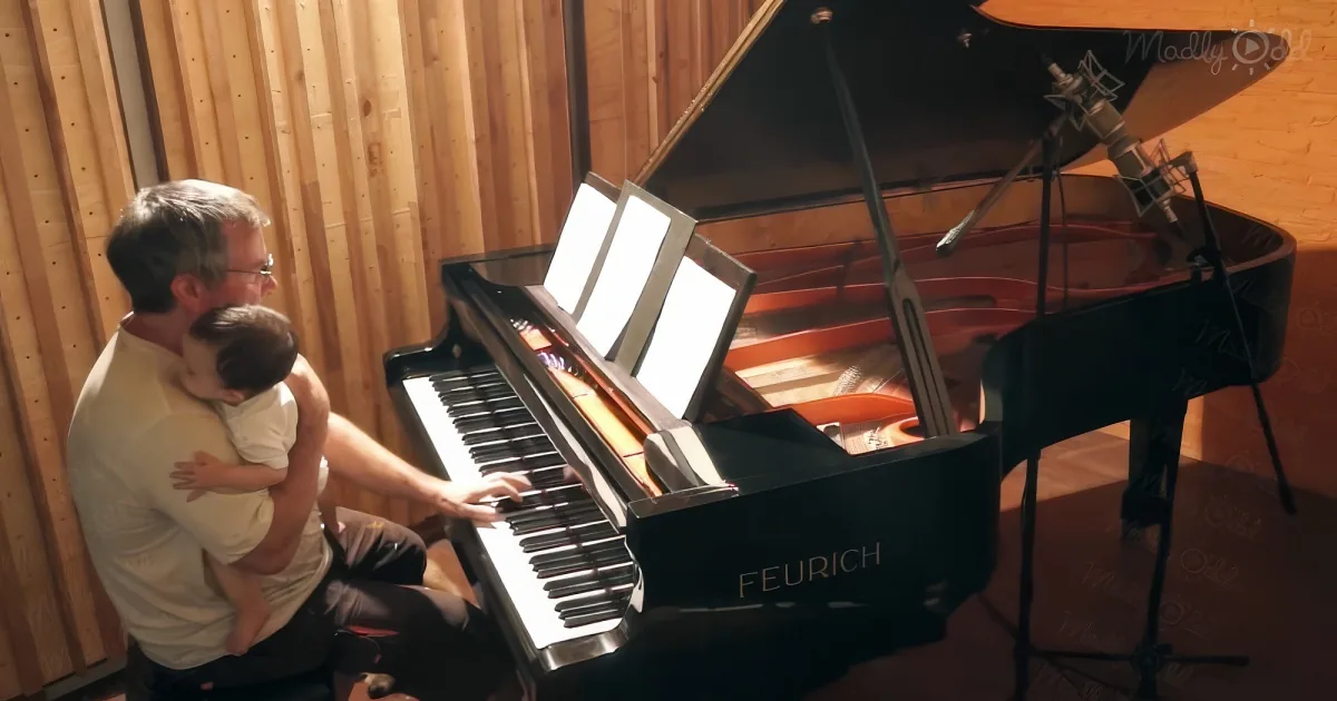 Daddy playing piano