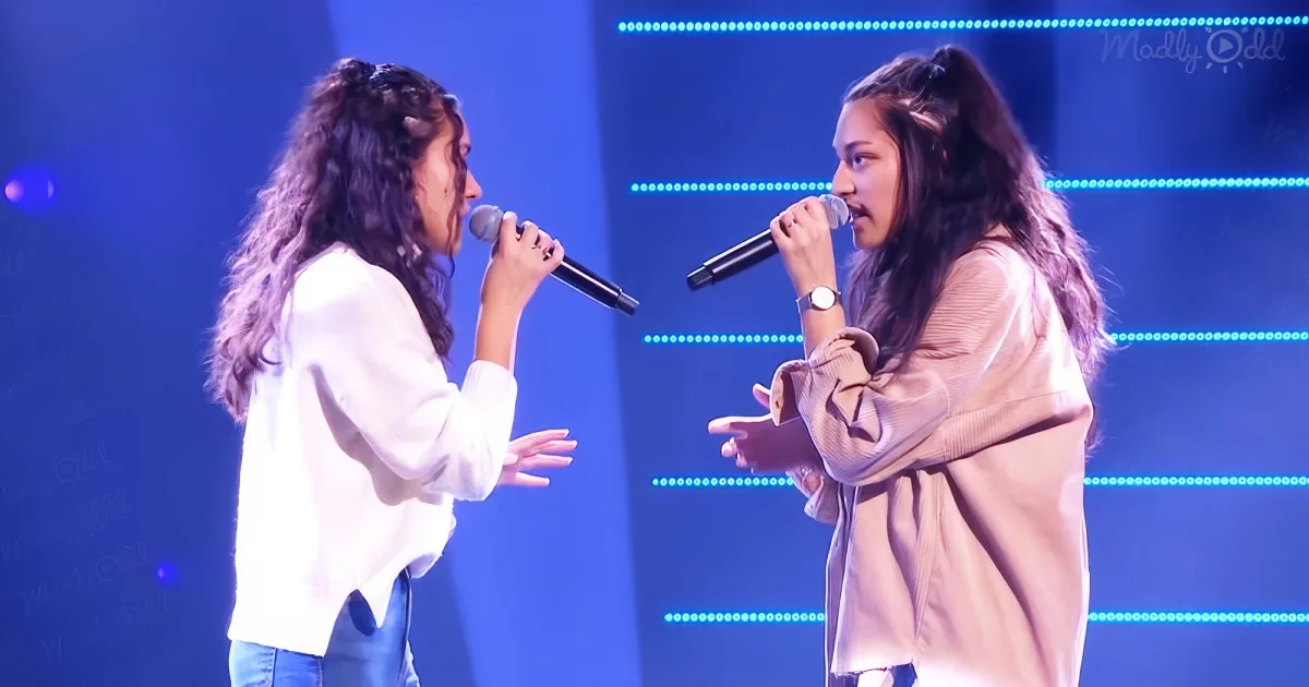 Twins performing on "The Voice"