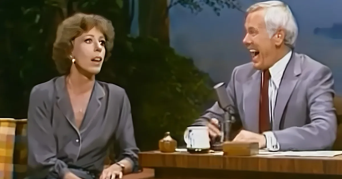 Carol Burnett and Johnny Carson 