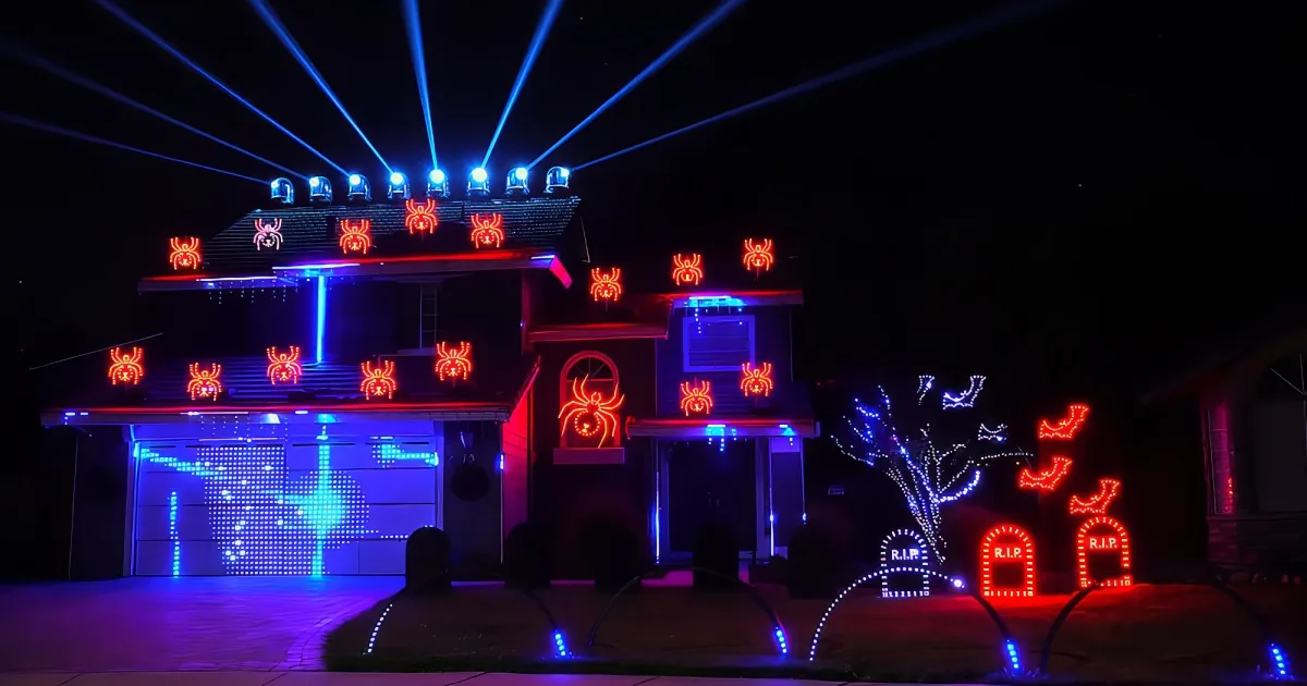 Halloween light show