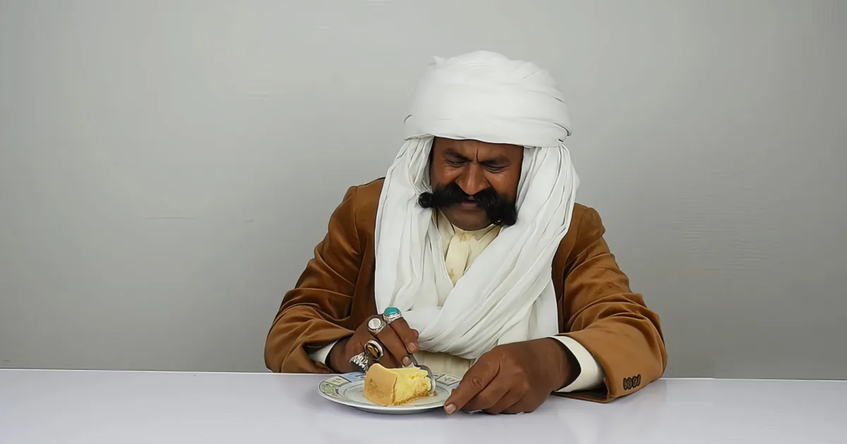 Tribal People Discovering Cheesecake