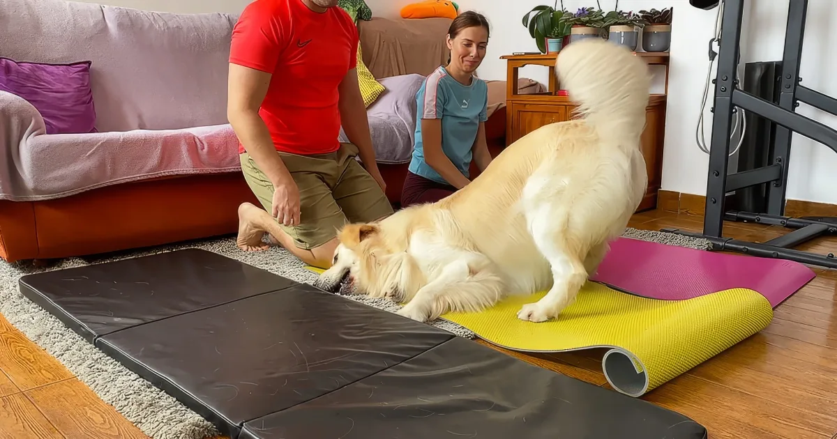 Workout with the Golden Retriever!