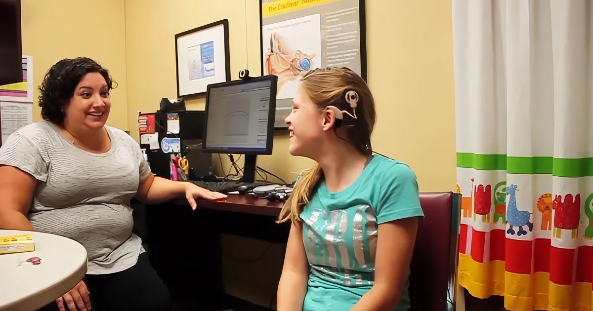 Deaf kids receive cochlear implants