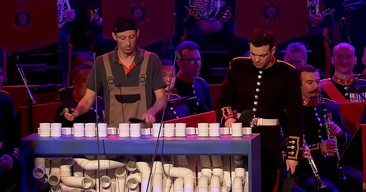 Percussionist and ''Plumber'' Team up to Play Hilarious Pipe Duet