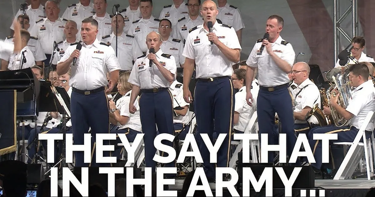 U.S. Army Chorus Sings Rib-Tickling Cadence 'They Say That in the Army'