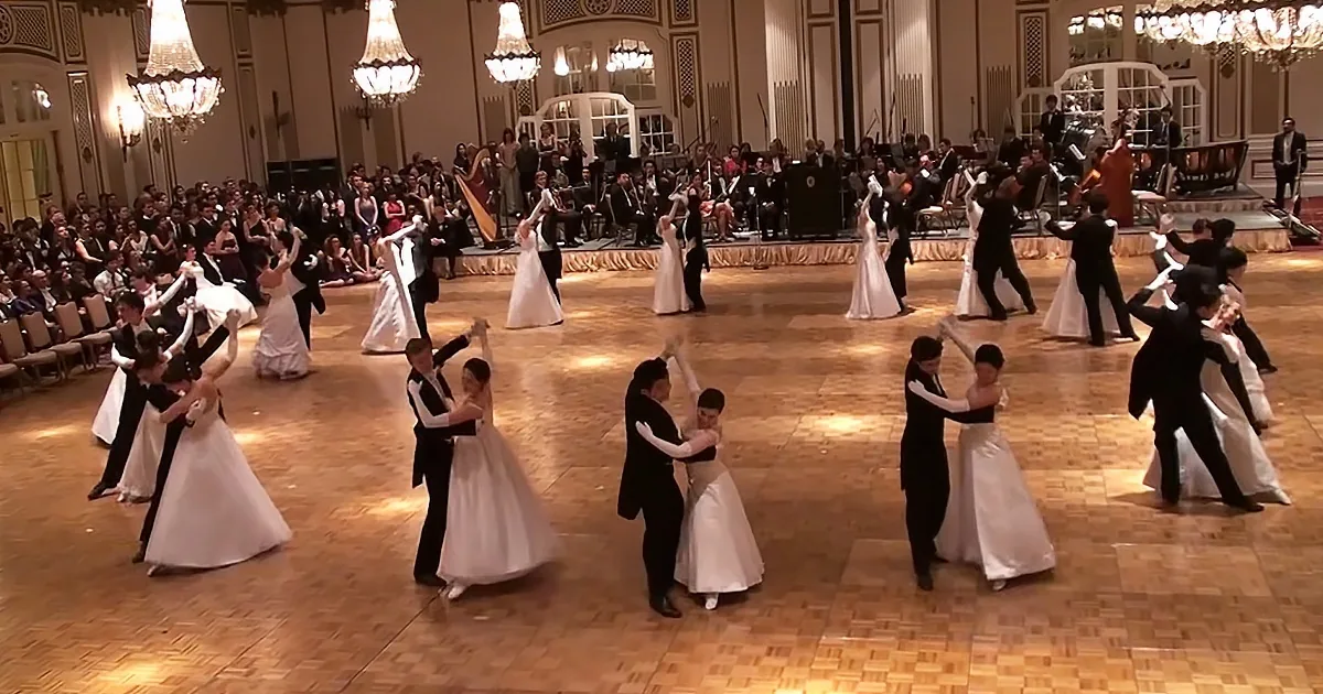 16 Couples Perform Complex Synchronized Viennese Waltz No One Will Forget