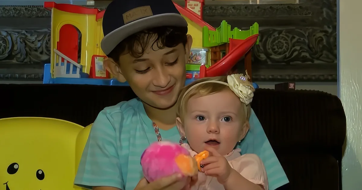 Jayden Fontenot with his sister