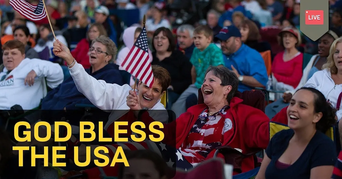 U.S. Navy Band Perform 'God Bless the U.S.A.' in Incredible Outdoor Show
