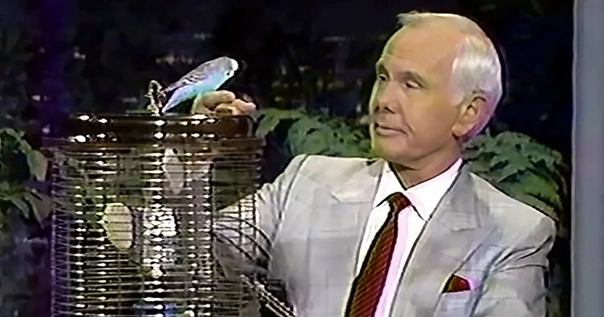 Johnny Carson Gets Served by Talking Parakeet