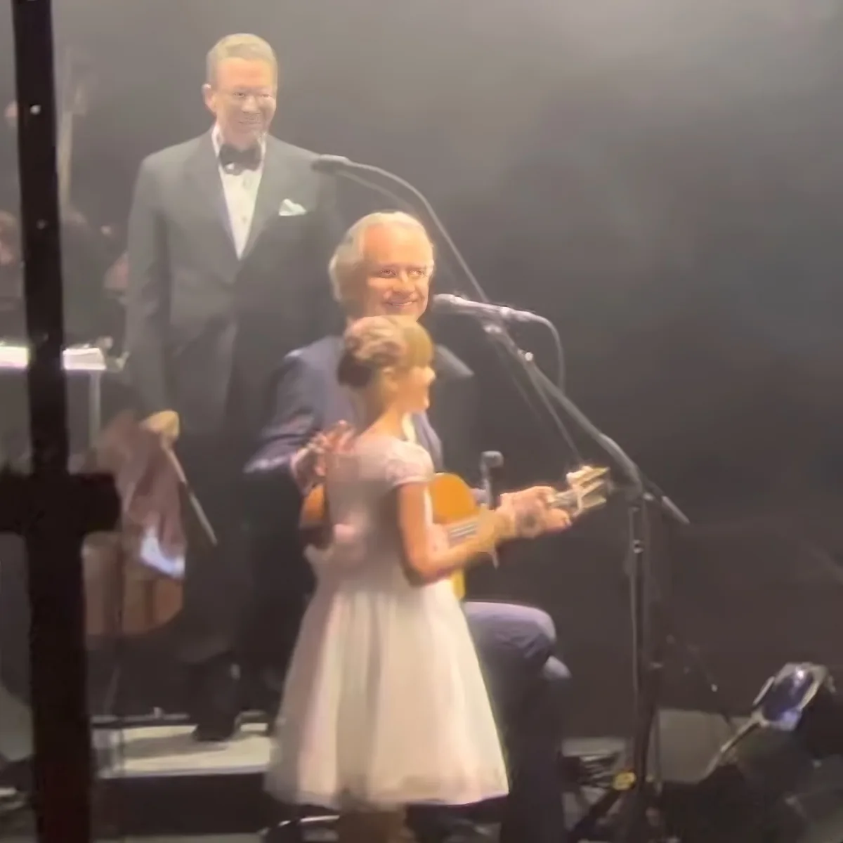 Andrea Bocelli and his daughter