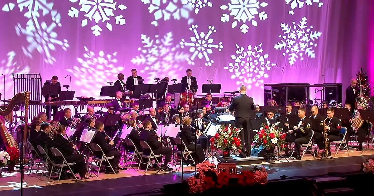 U.S. Navy Band Gives a Jolly Performance of ''Sleigh Ride''