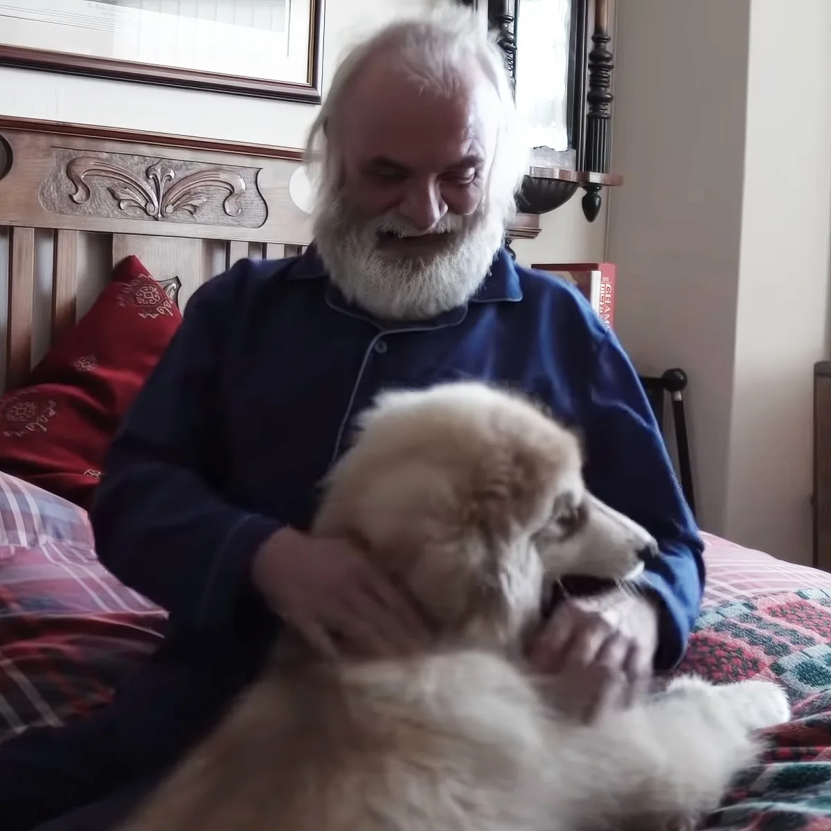 Senior man with his dog