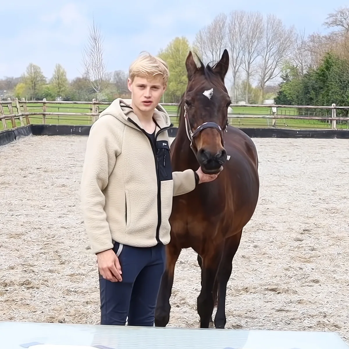 Trainer and horse