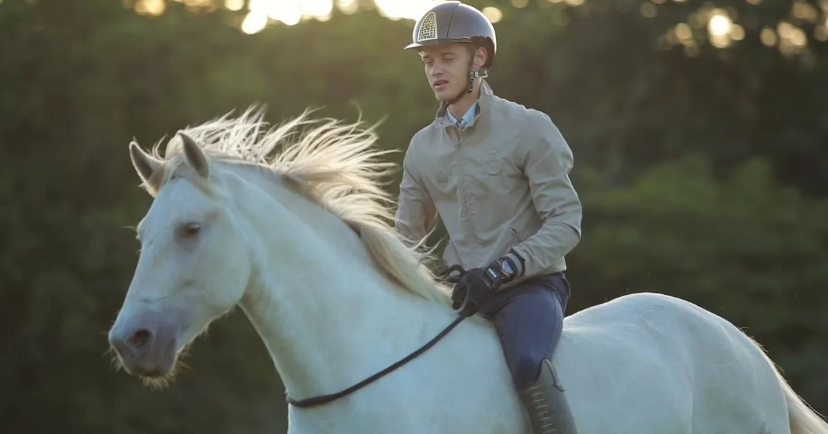 Majestic White Horse Shows off His Moves in Dramatic Video