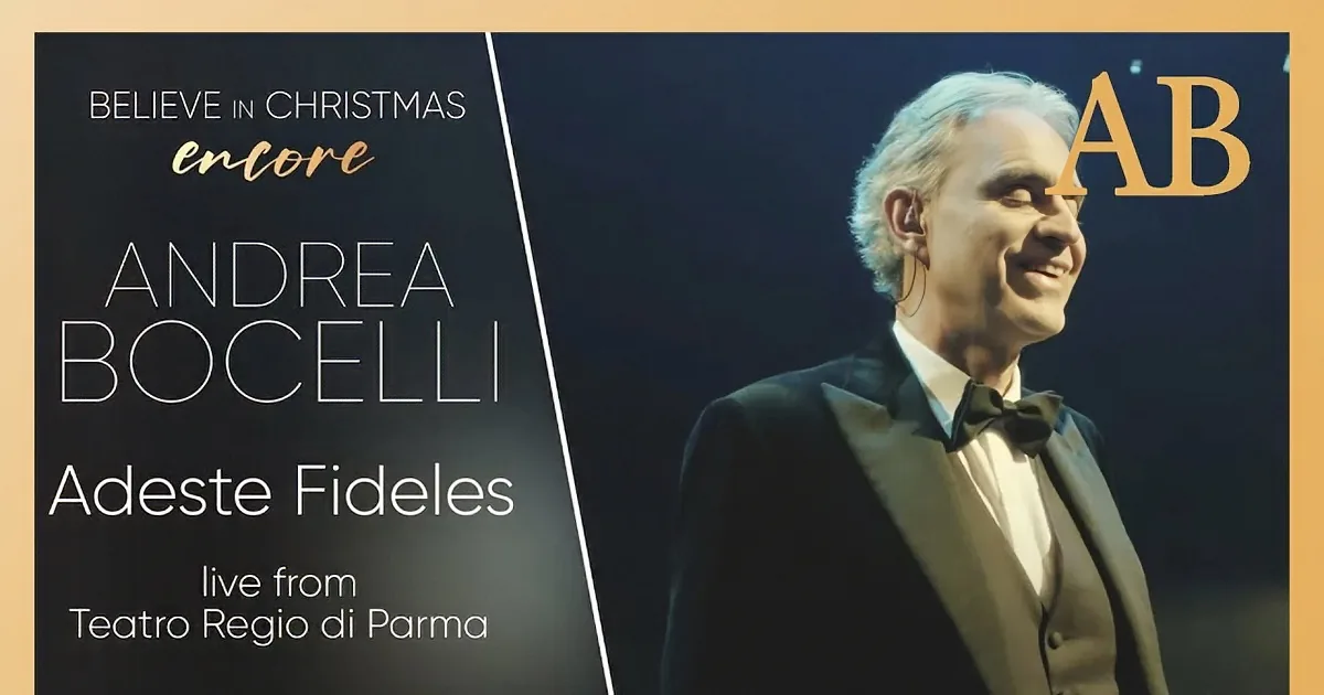 Andrea Bocelli Sings ''Come All Ye Faithful'' in a Magnificent Opera House