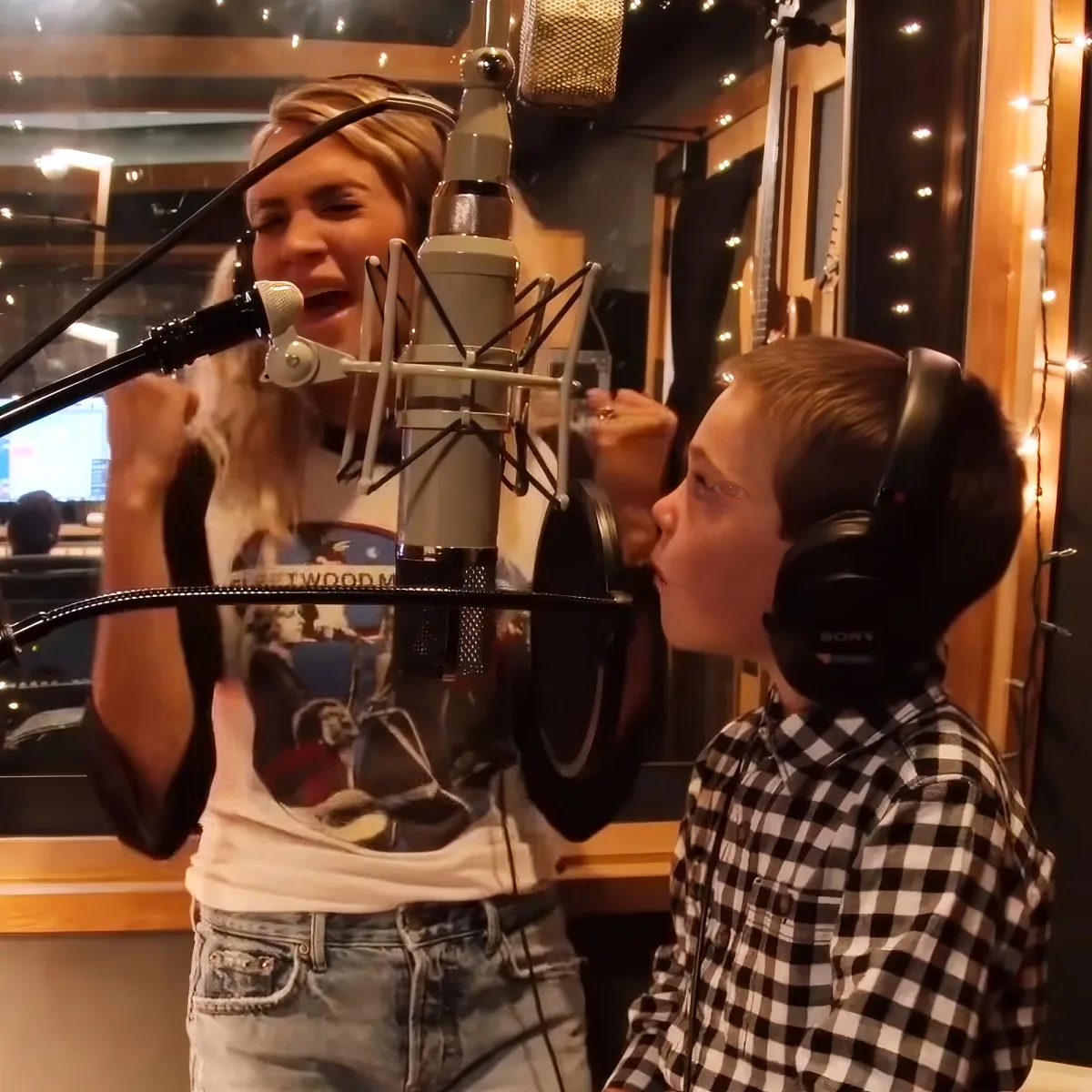 Carrie Underwood with her son