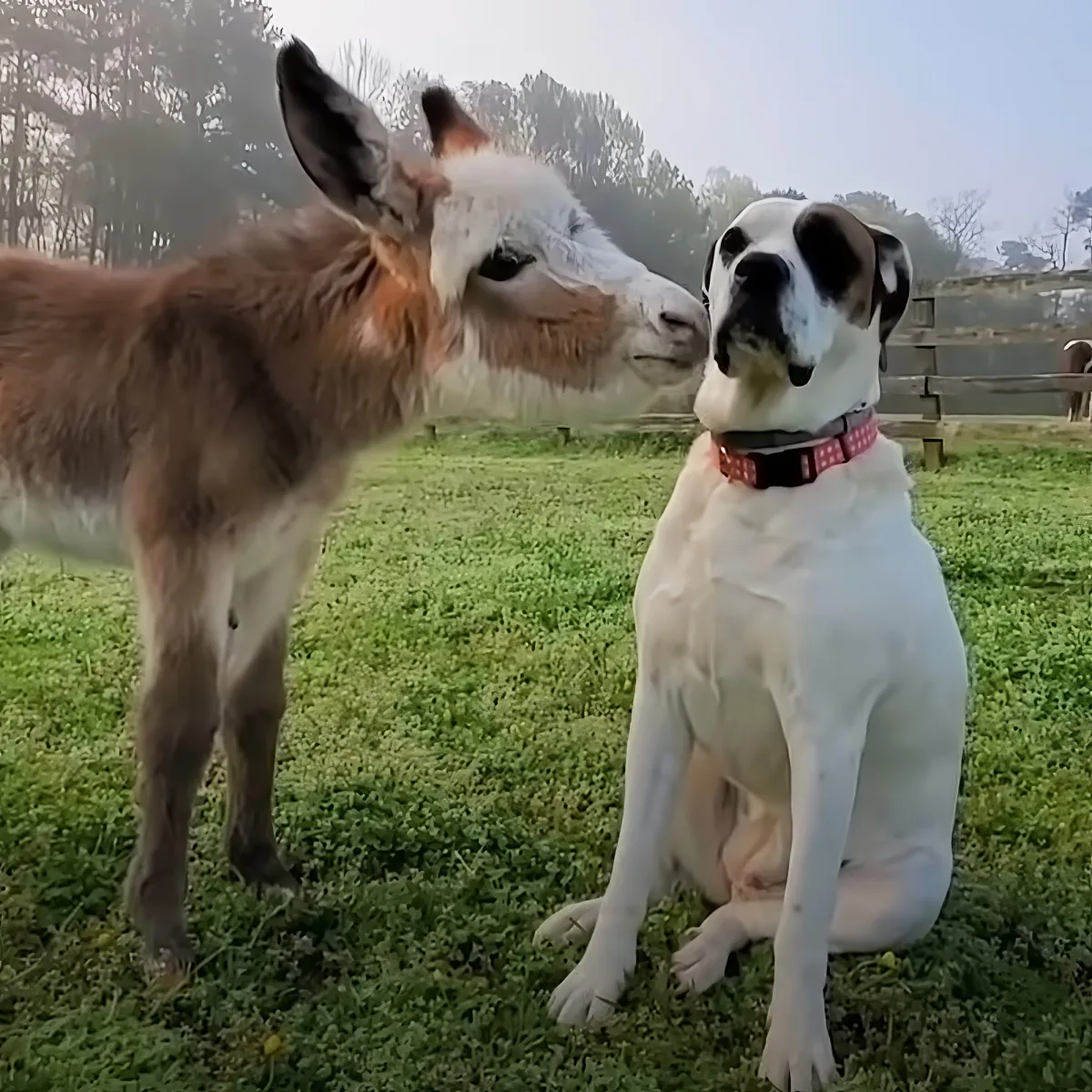 Dog and donkey