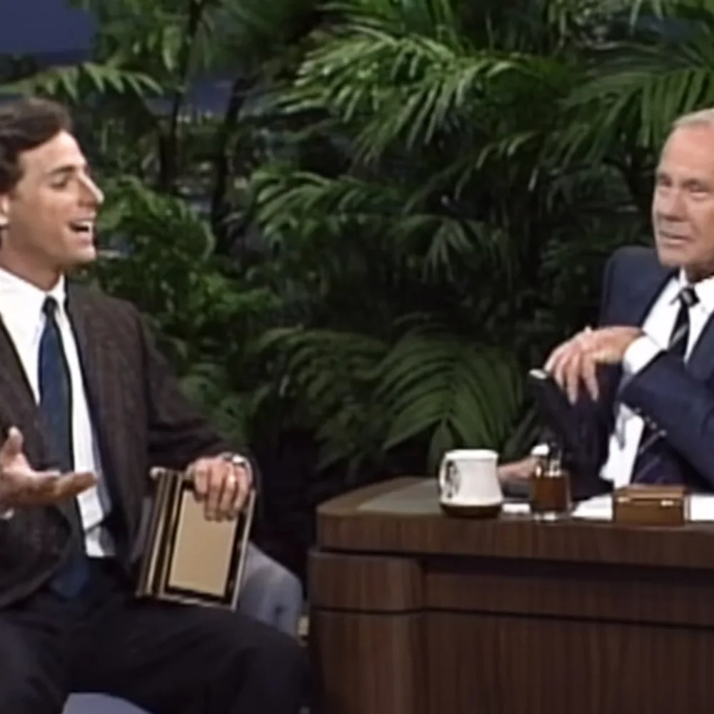 Bob Saget and Johnny Carson