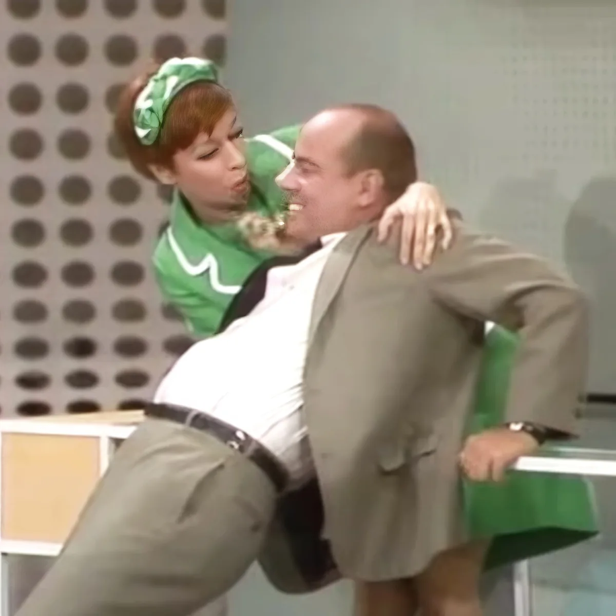 Carol Burnett and Tim Conway