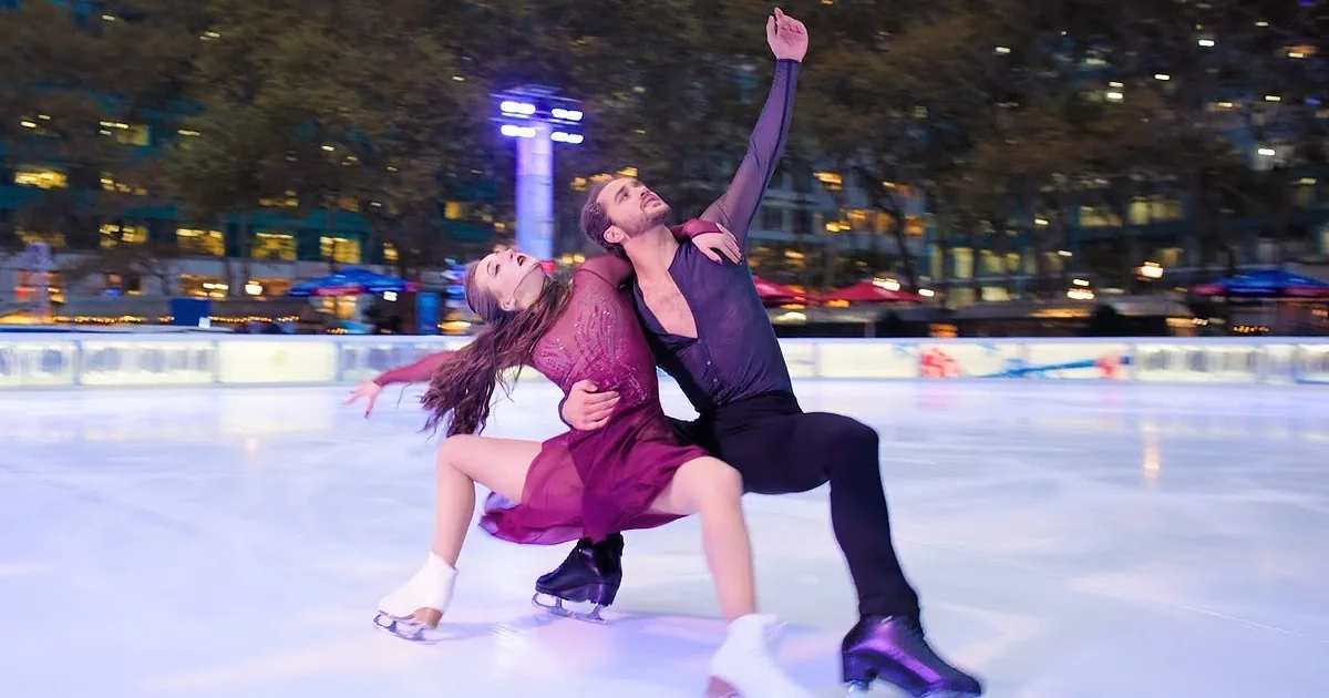 Team U.S.A. Ice Dancers Perform Passionate Routine at Public Park