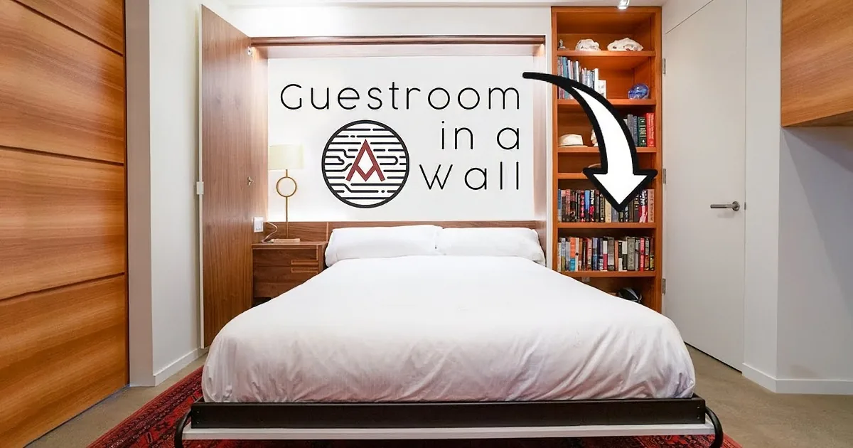 Resourceful Man Builds Murphy Bed With Everything but the Kitchen Sink