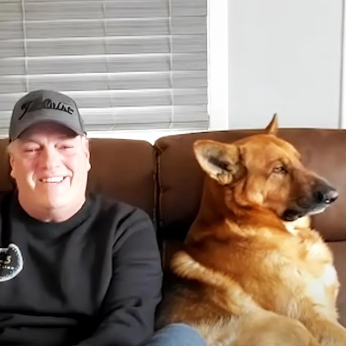 German Shepherd with his dad