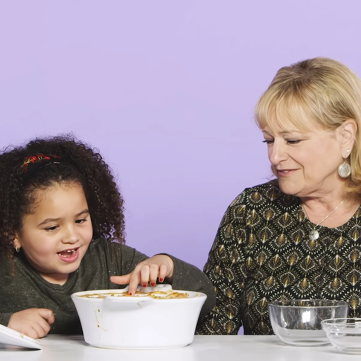 Kid with her grandmother